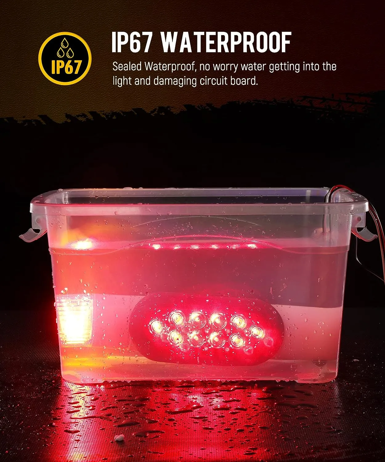 Partsam 2pcs Boat Trailer Guide on Post Pipe Light Set, IP67 Waterproof Boat Trailer Guide Pole Lights, Boat Trailer Turn Signal Brake Tail Lights 12V